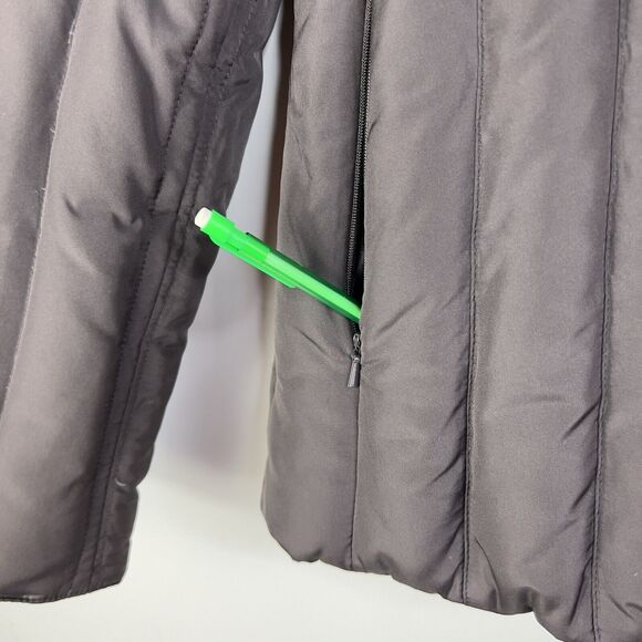 Kenneth Cole Reaction Zip Up Puffer Down Jacket Brown Size M Outdoor - Picture 4 of 9